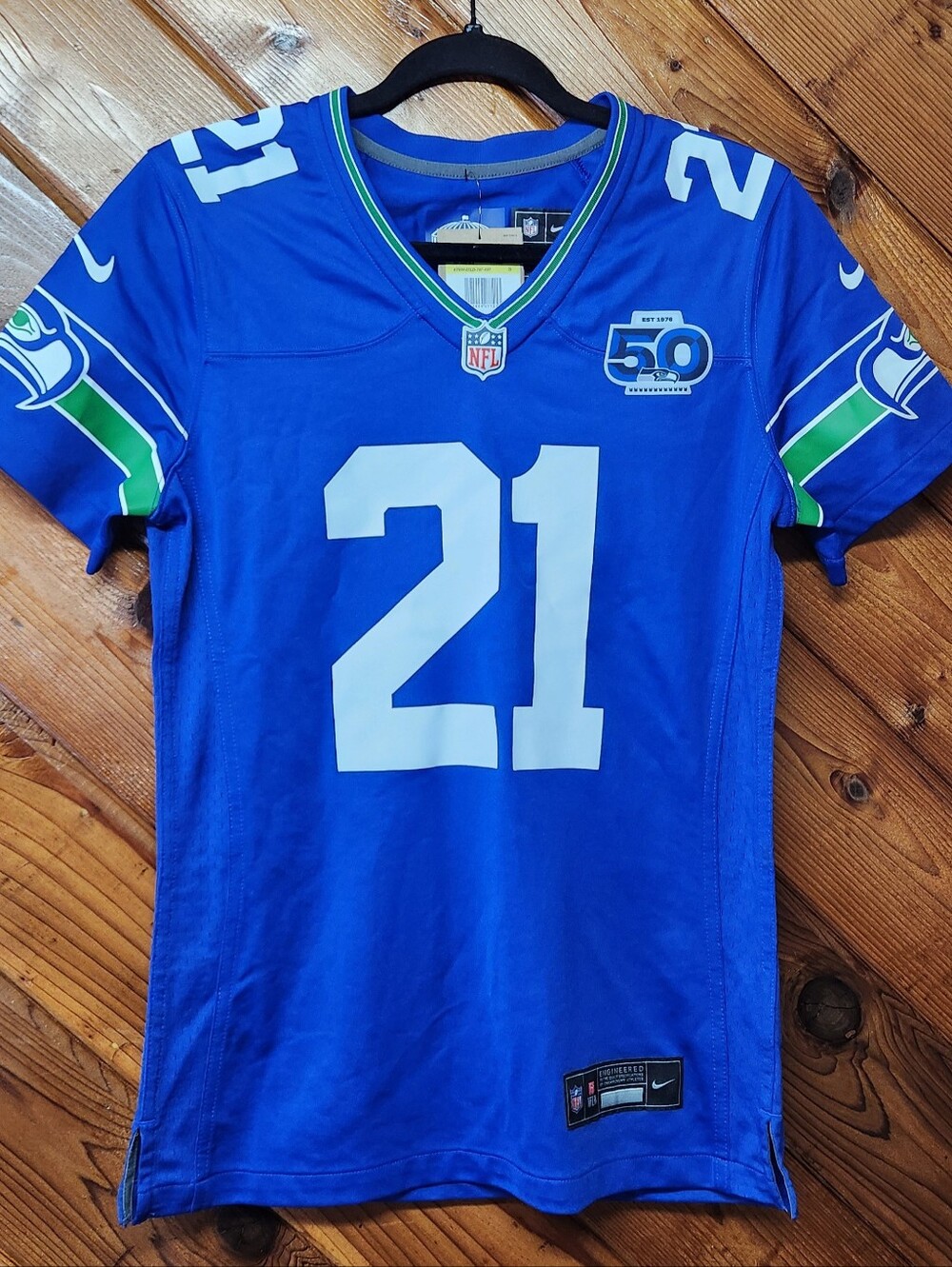 Womens Seattle Seahawks Devon Witherspoon Royal Throwback Nike Jersey
